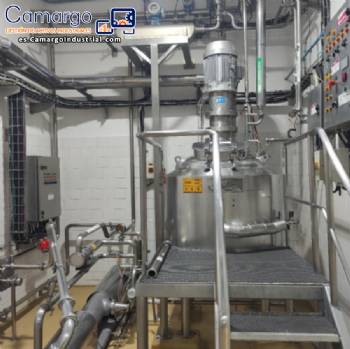 Tanque dispersor de polvo en acero inoxidable, 500 litros, con bomba Netzsch y v�lvulas Alfa Laval.