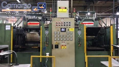 Prensa doble para vulcanizaci�n de piezas de caucho t�cnico TUNG YU 250 toneladas