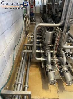 Conjunto de vlvulas sanitarias de acero inoxidable Alfa Laval/Tetra Pak para productos lcteos, leche y bebidas