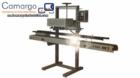 M�quina de soldadura para bolsas de pl�stico con cinta de correr motorizada