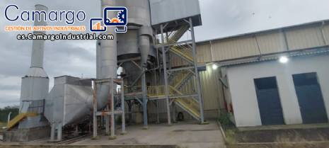 Secador por pulverizaci�n Termopros de acero inoxidable con atomizador y una producci�n de 1.900 kg por hora.