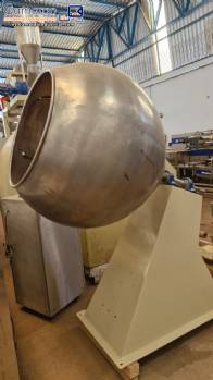 Máquina para grageas recubiertas con tanque de acero inoxidable, 100 litros. Máquina para grageas recubiertas con tanque de acero inoxidable, 100 litros.