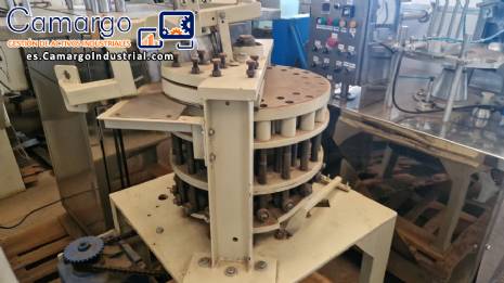 Prensa rotativa de doble vía para turrón de cacahuete, con capacidad para producir hasta 200 caramelos de turrón de cacahuete por minuto. Prensa rotativa de doble vía para turrón de cacahuete, con capacidad para producir hasta 200 caramelos de turrón de cacahuete por minuto.